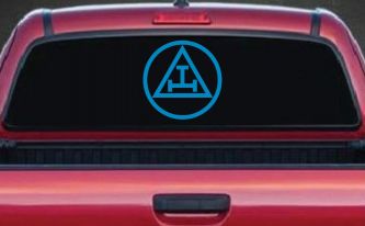 Royal Arch Masonry Mason Freemason Car or Truck Window Decal Sticker (Blue)