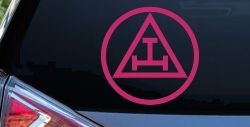 Royal Arch Masonry Mason Freemason Car or Truck Window Vinyl Decal Sticker (Hot Pink)