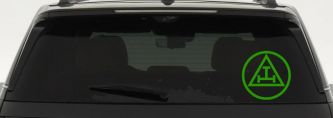 Royal Arch Masonry Mason Freemason Car or Truck Window Vinyl Decal Sticker (Lime)