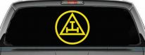 Royal Arch Masonry Mason Freemason Car or Truck Window Vinyl Decal Sticker (Yellow)