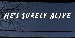 Hes Surely Alive Christian Car or Truck Window Decal Sticker