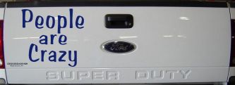People Are Crazy Funny Car or Truck Window Decal Sticker (Navy)