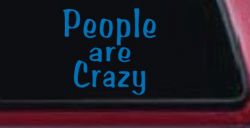 People Are Crazy Funny Car or Truck Window Decal Sticker (Sky Blue)