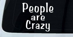 People Are Crazy Funny Car or Truck Window Decal Sticker