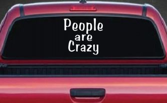 People Are Crazy Funny Car or Truck Window Decal Sticker