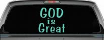 God Is Great Christian Car or Truck Window Decal Sticker (Mint)