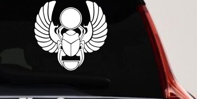 Egyptian Scarab Beetle Car or Truck Window Vinyl Decal Sticker