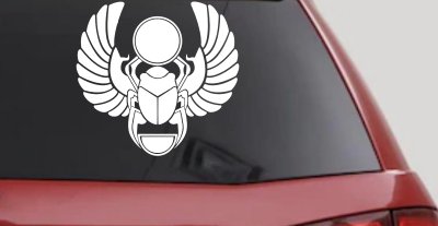 Egyptian Scarab Beetle Car or Truck Window Vinyl Decal Sticker