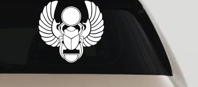 Egyptian Scarab Beetle Car or Truck Window Vinyl Decal Sticker
