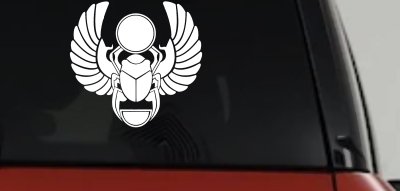 Egyptian Scarab Beetle Car or Truck Window Vinyl Decal Sticker