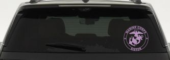 Marine Corps Sister Seal Military Car or Truck Window Decal Sticker (Lilac)