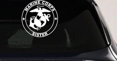 Marine Corps Sister Seal Military Car or Truck Window Vinyl Decal Sticker