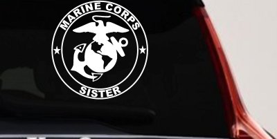 Marine Corps Sister Seal Military Car or Truck Window Vinyl Decal Sticker