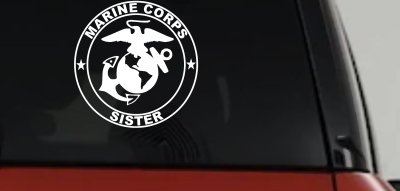 Marine Corps Sister Seal Military Car or Truck Window Vinyl Decal Sticker
