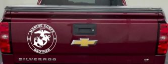 Marine Corps Brother Seal Military Car or Truck Window Decal Sticker (White)