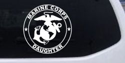 Marine Corps Daughter Seal Military Car or Truck Window Decal Sticker