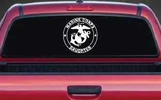 Marine Corps Daughter Seal Military Car or Truck Window Decal Sticker