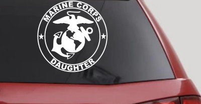 Marine Corps Daughter Seal Military Car or Truck Window Vinyl Decal Sticker