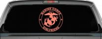 Marine Corps Girlfriend Seal Military Car or Truck Window Vinyl Decal Sticker (Coral)