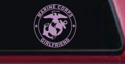 Marine Corps Girlfriend Seal Military Car or Truck Window Decal Sticker (Lilac)