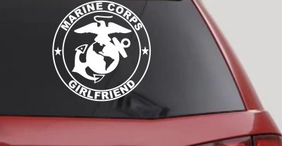Marine Corps Girlfriend Seal Military Car or Truck Window Vinyl Decal Sticker