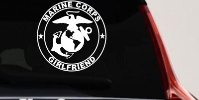 Marine Corps Girlfriend Seal Military Car or Truck Window Vinyl Decal Sticker