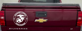 Marine Corps Girlfriend Seal Military Car or Truck Window Decal Sticker (White)