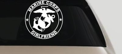 Marine Corps Girlfriend Seal Military Car or Truck Window Vinyl Decal Sticker