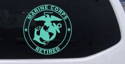 Marine Corps Retired Seal Military Car or Truck Window Decal Sticker (Mint)