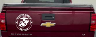 Marine Corps Retired Seal Military Car or Truck Window Decal Sticker (White)