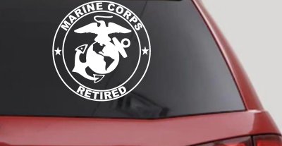 Marine Corps Retired Seal Military Car or Truck Window Vinyl Decal Sticker