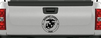 Marine Corps Son Seal Military Car or Truck Window Decal Sticker (Black)