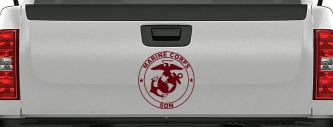 Marine Corps Son Seal Military Car or Truck Window Decal Sticker (Purple Red)