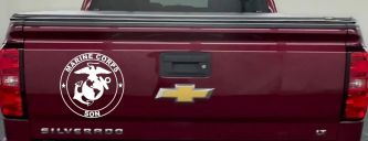 Marine Corps Son Seal Military Car or Truck Window Decal Sticker (White)
