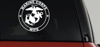 Marine Corps Wife Seal Military Car or Truck Window Vinyl Decal Sticker