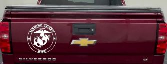 Marine Corps Wife Seal Military Car or Truck Window Decal Sticker (White)