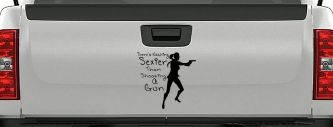 Theres Nothing Sexier Than Shooting A Gun Guns Car or Truck Window Decal Sticker (Black)
