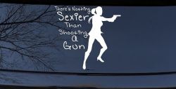 Theres Nothing Sexier Than Shooting A Gun Guns Car or Truck Window Decal Sticker