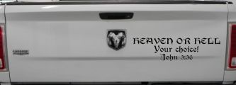 Heaven Or Hell Your Choice John 3 36 Christian Car or Truck Window Decal Sticker (Black)