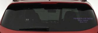 Heaven Or Hell Your Choice John 3 36 Christian Car or Truck Window Decal Sticker (Purple)