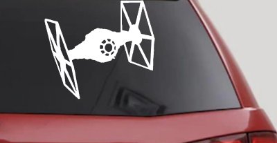 Tie Fighter Sci Fi Car or Truck Window Vinyl Decal Sticker