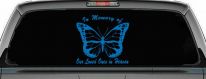 In Memory Of Our Loved Ones In Heaven Butterfly Butterflies Car or Truck Window Vinyl Decal Sticker (Sky Blue)