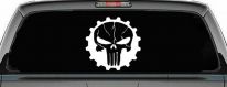 Punisher Skull Gear Car or Truck Window Decal Sticker