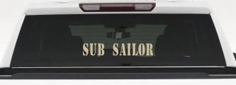 Sub Sailor Military Car or Truck Window Decal Sticker (Desert Sand)