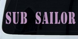 Sub Sailor Military Car or Truck Window Decal Sticker (Lilac)