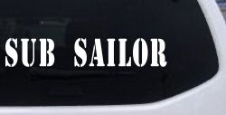 Sub Sailor Military Car or Truck Window Decal Sticker