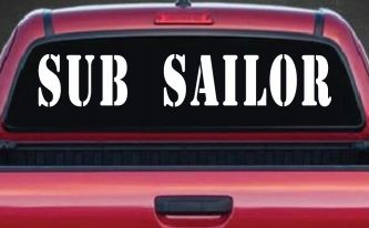 Sub Sailor Military Car or Truck Window Decal Sticker