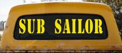 Sub Sailor Military Car or Truck Window Decal Sticker (Yellow)