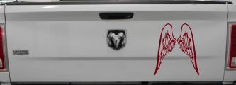 Angel Wings Christian Car or Truck Window Decal Sticker (Burgundy)