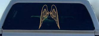 Angel Wings Christian Car or Truck Window Decal Sticker (Light Brown)